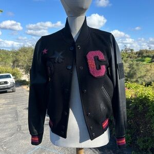 COACH Wool Leather Varsity Jacket w/ Patches